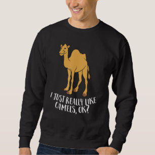 Moletom Camelos Engraçados Eu Gosto Muito De Camelos Ok Ca