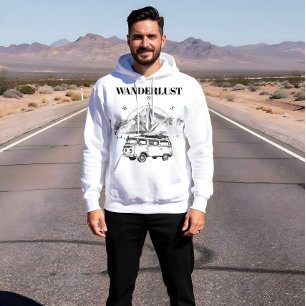 Moletom Câmera Retro Wanderlust e Bússola da Montanha Ske