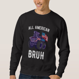 Moletom Caminhão americano Bruh Monster 4 de julho Boys T