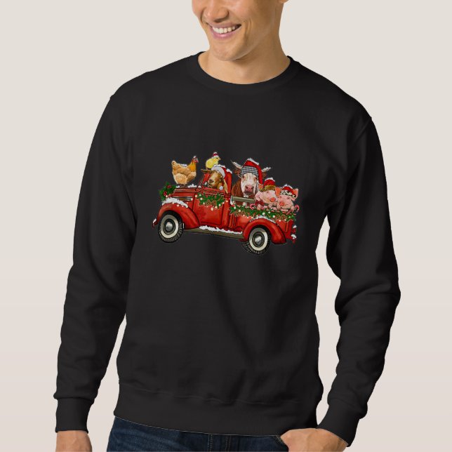 Moletom Caminhão de Natal Com Animais De Criação F (Frente)