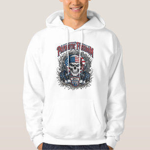 Moletom Caminhão Monstro de Caveira Patriótico 1776 Off Ro