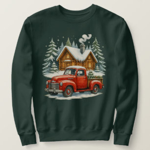 Moletom Caminhonete Vermelha Clássica de Natal - Inverno V