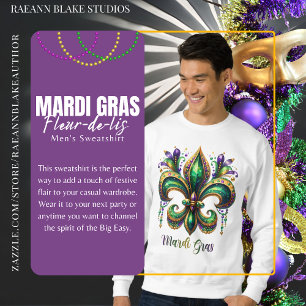 Moletom Camisa-de-suor de Mardi Gras Fleur-de-lis Men