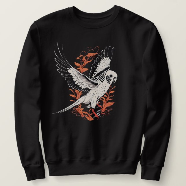 Moletom Camisa-de-suor de periquito voadora do orçamento (Frente do Design)