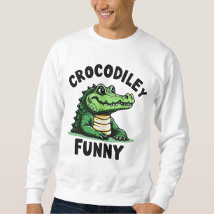 Moletom Camisa-T-Crocodilo-Acessível - Crocodilo Engraçado