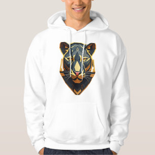 Moletom Camisa-T de Leão Geométrico Majestosa