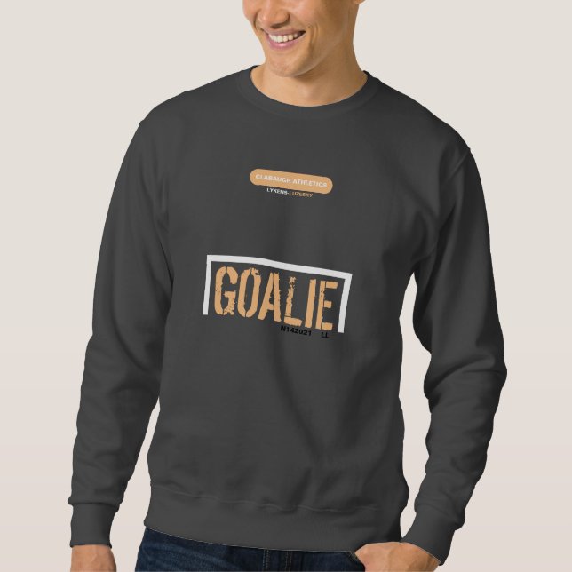 Moletom Camisa-T do Futebol GOALIE de atletismo de Clabaug (Frente)