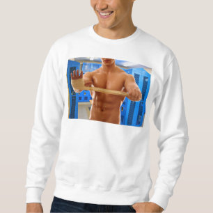 Moletom CamisaSlipperyJoe do homem musculoso sem abs peito