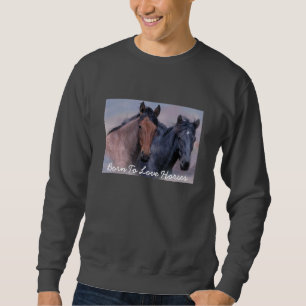 Moletom Camisola adulta unisex dos cavalos selvagens