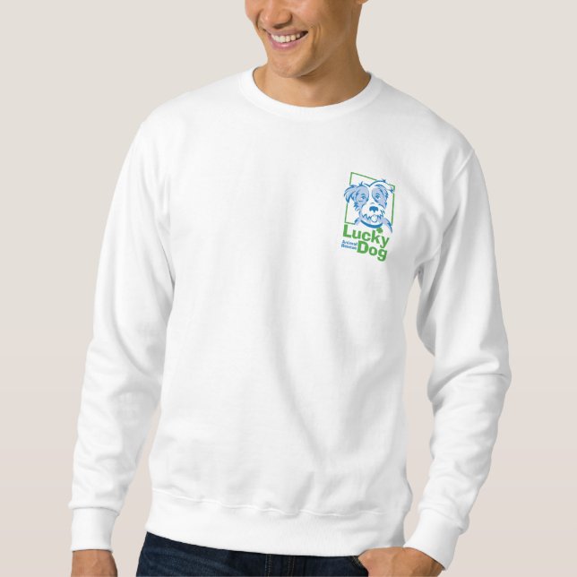 Moletom Camisola afortunada do cão dos homens (Frente)