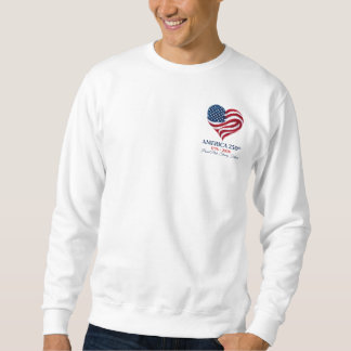 Moletom Camisola América 250 Bandeira Coração 1776-2026 Ma