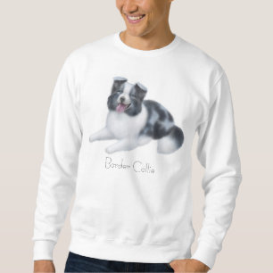 Moletom Camisola azul de border collie Merle