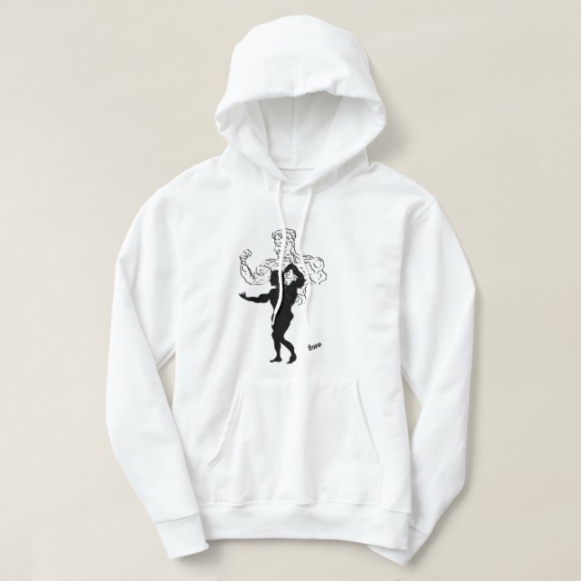 Moletom Camisola Básica com Capuz : Fisiculturista (Frente do Design)