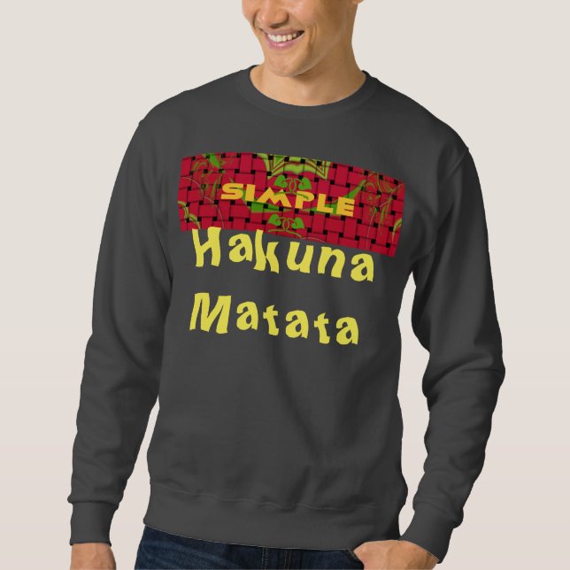Moletom Camisola básica masculina de Hakuna Matata tecida (Frente)