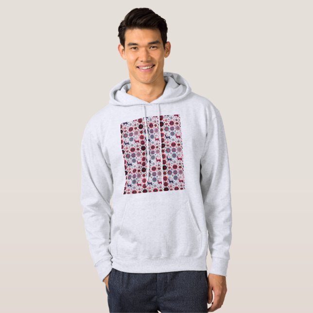 Moletom Camisola-brava com capuz com Design de inverno (Frente Completa)