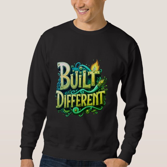 Moletom Camisola Built Different – Rua Motivacional (Frente)