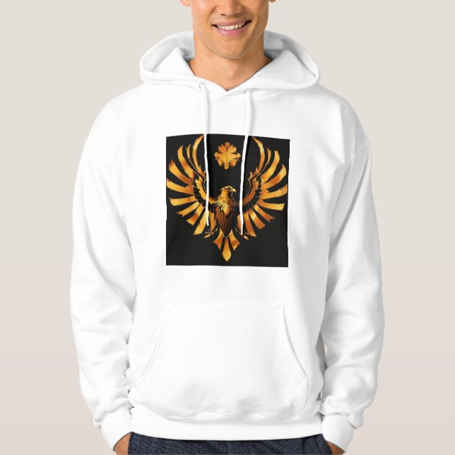 Moletom Camisola-casaco, com aves (Frente)
