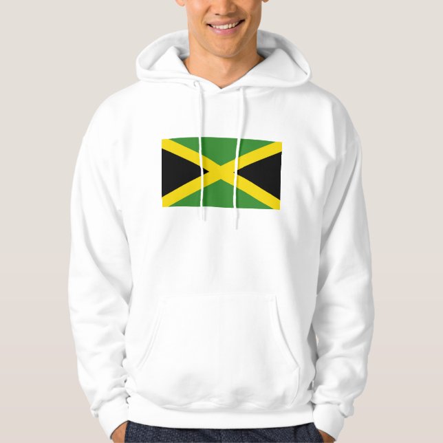 Moletom Camisola-casaco com bandeira da Jamaica (Frente)