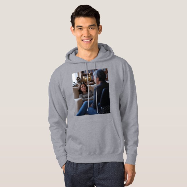 Moletom Camisola cinza com capuz Fascination With Ducks ma (Frente Completa)
