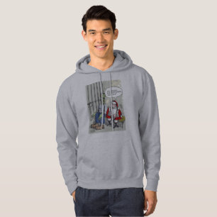Moletom Camisola cinza com capuz Santa Na Prisão