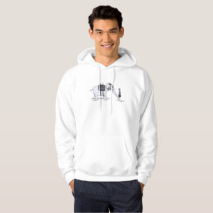 Moletom Camisola com capuz branca para homens Elephant Upg