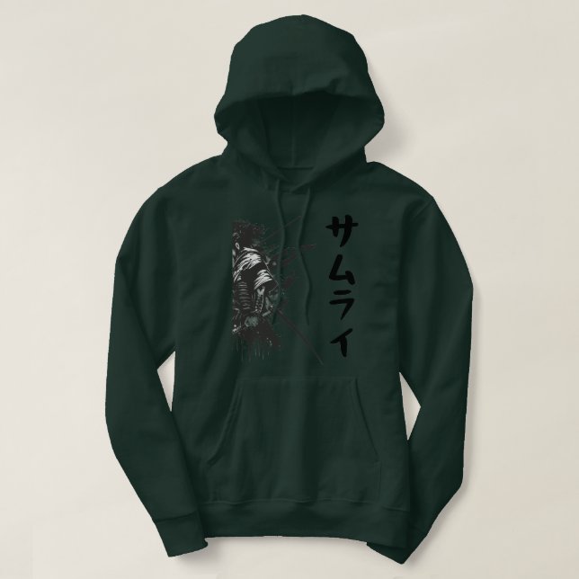 Moletom Camisola com Capuz de Guerreiro Samurai – Samur Ja (Frente do Design)