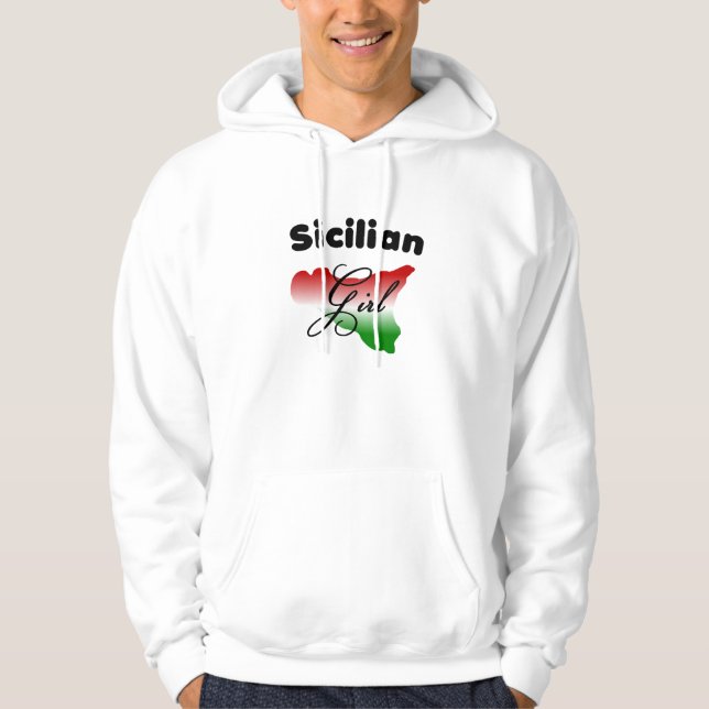 Moletom Camisola com Capuz de Menina Siciliana (Frente)