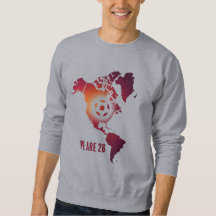 Camisola com Capuz do Mapa de Futebol das Américas