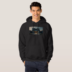 Moletom Camisola com capuz preta para homens Garage Tech U