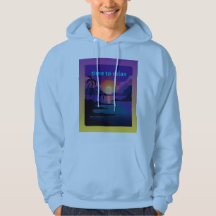 Moletom Camisola com Capuz Time to Relax Tropical Sunset M