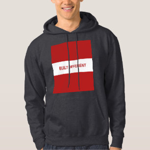 Moletom Camisola com Capuz Vermelha Built Different Logoti