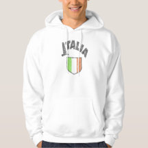 Camisola com Capuz Vintage Bandeira Italiana