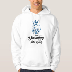 Moletom Camisola com Citação Motivacional de Leão para Hom