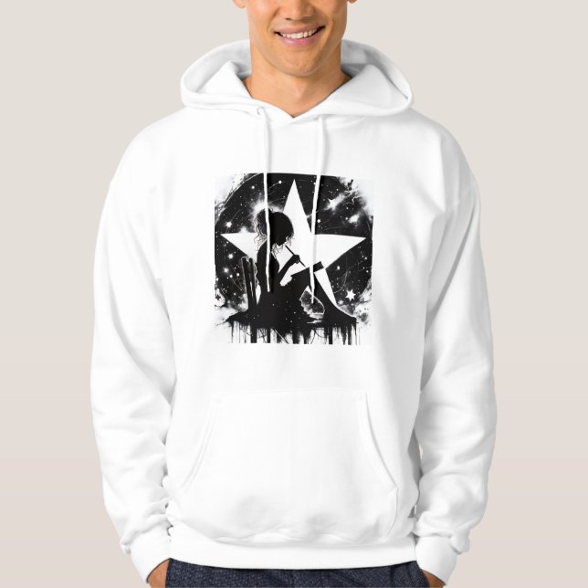 Moletom Camisola com estrelas sonhadas impressas (Frente)