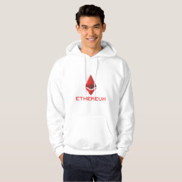 Moletom Camisola com Logo Vermelho Ethereum ETH 8-Bit