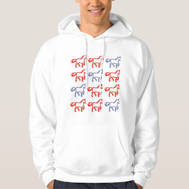Moletom Camisola com Padrão de Símbolo de Cavalo – Present (Frente)