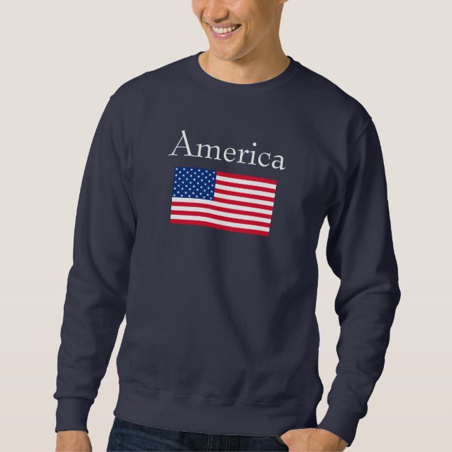 Moletom Camisola da Bandeira Americana (Frente)