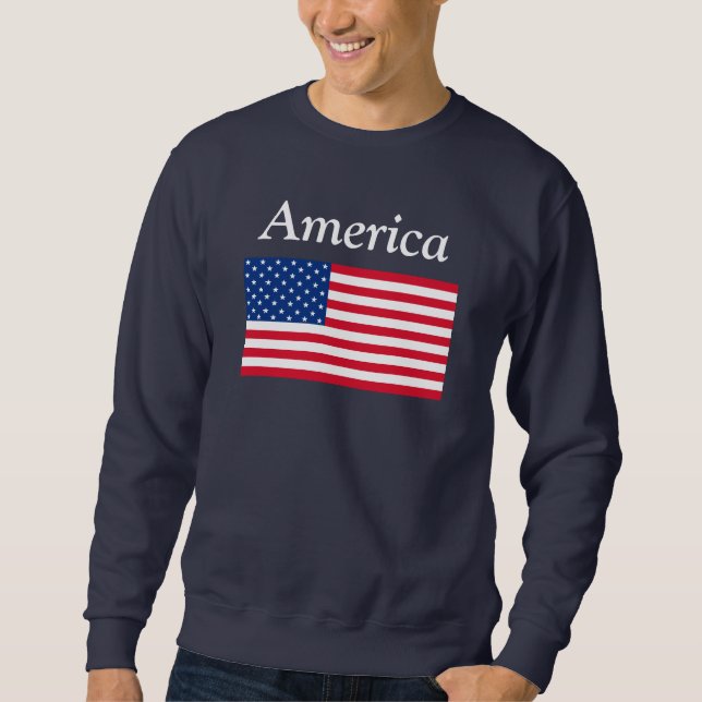 Moletom Camisola da Bandeira Americana (Frente)