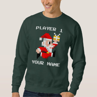 Moletom Camisola de 8 bits personalizada do Natal de Papai
