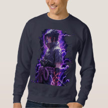 Camisola de Anime Estética Sombra Roxa