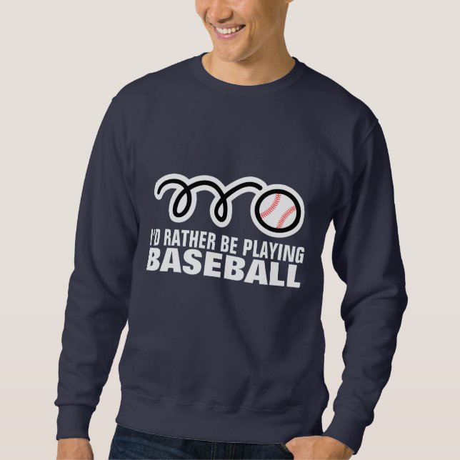 Moletom Camisola de baseball com slogan de citação engraça (Frente)