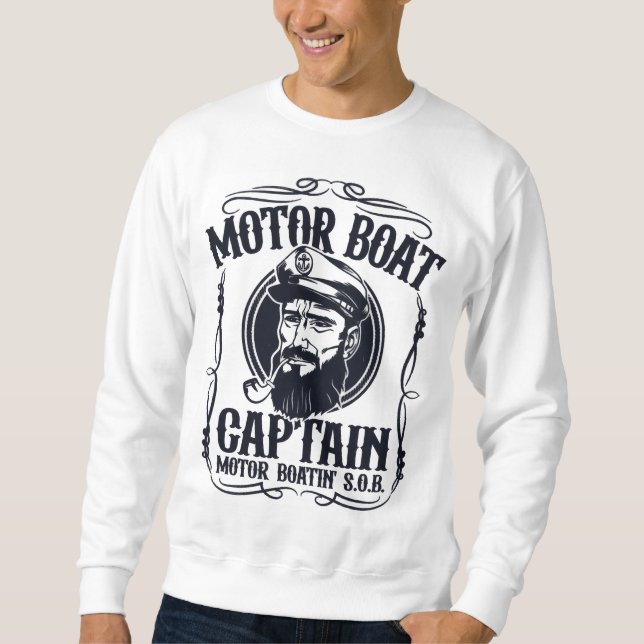 Moletom Camisola de capitão de barco a motor masculino (Frente)