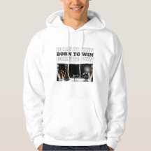 Camisola de capuz BORN TO WIN Xadrez Vitória – Mot