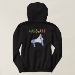 Moletom Camisola de capuz "LEGALIZE FREE SPEECH"