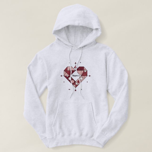 Moletom Camisola de capuz Modern Love Geometry (Frente do Design)