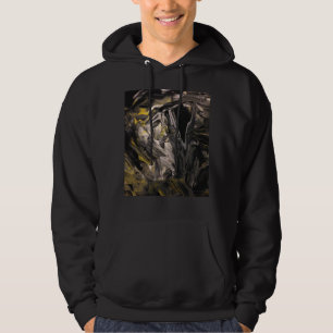 Moletom Camisola de capuz preto, abstrato, design