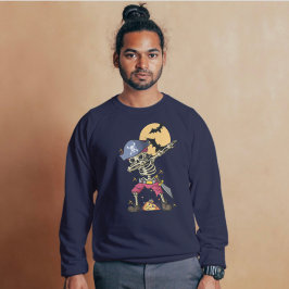 Moletom Camisola de Dia de as Bruxas engraçado de esquelet