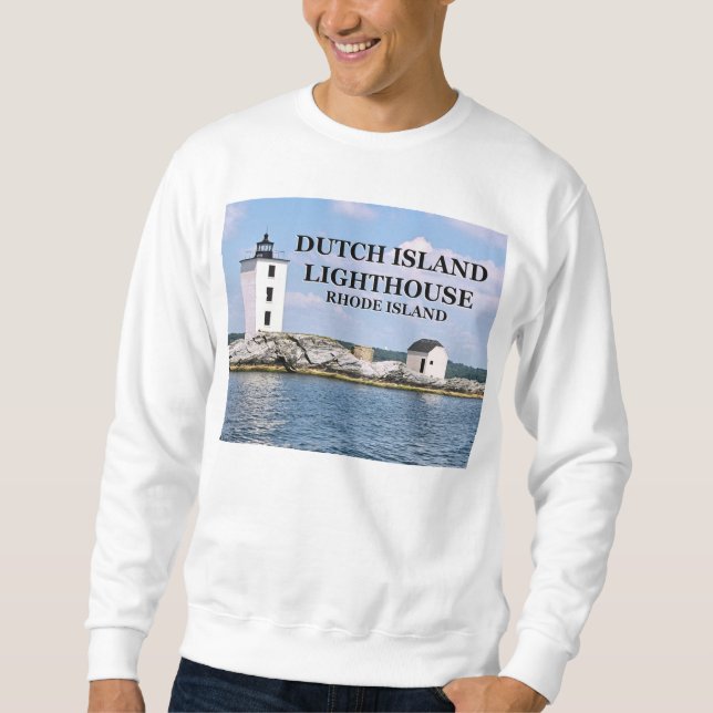 Moletom Camisola de Dutch Island Lighthouse, Rhode Island (Frente)