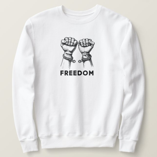 Moletom Camisola de Freedom para Homens e Mulheres (Frente do Design)