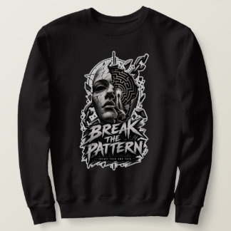 Moletom Camisola de Grafismo Monocromático "Break The Patt